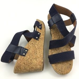 Lucky Brand Denim Platform Shoes Size 8.5